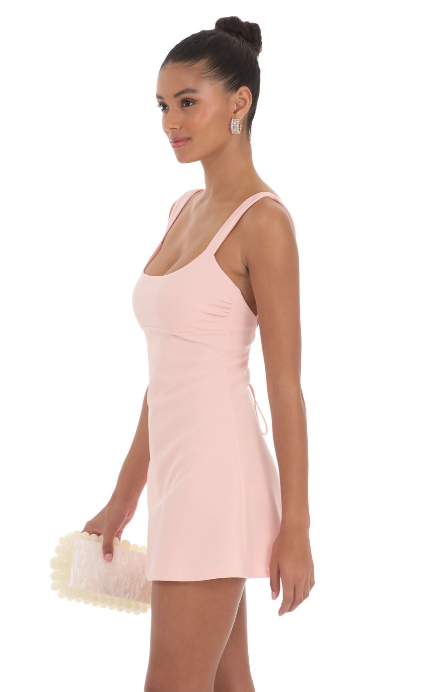 Picture Wide Strap Flare Dress in Pink. Source: https://media-img.lucyinthesky.com/data/Mar24/850xAUTO/a05f1b4b-a40e-4df1-9644-bf815d3b2113.jpg