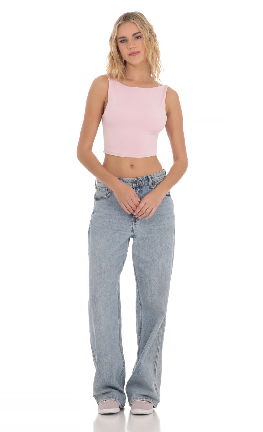 Picture Embroidered Open Back Top in Pink. Source: https://media-img.lucyinthesky.com/data/Mar24/850xAUTO/a4775217-11b7-4c10-9e93-d8741fdf78f9.jpg