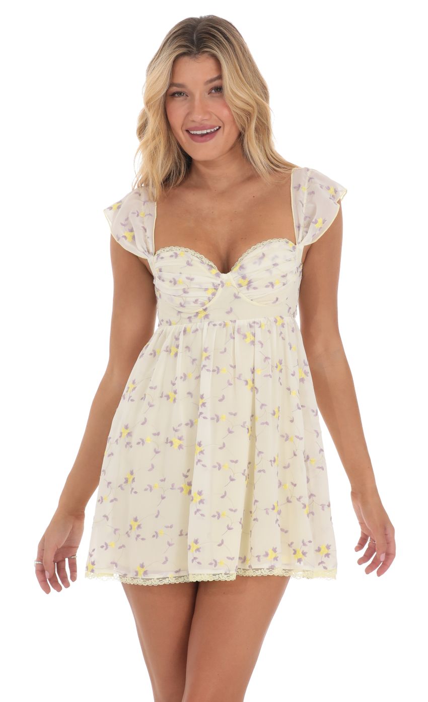 Picture Embroidered Floral Babydoll Dress in Yellow. Source: https://media-img.lucyinthesky.com/data/Mar24/850xAUTO/c3921d39-0801-4a71-a55e-86586090246c.jpg