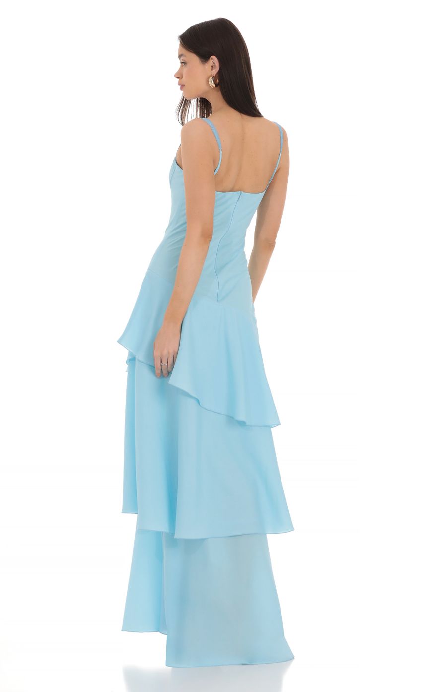 Picture Long Ruffle Maxi Dress in Light Blue. Source: https://media-img.lucyinthesky.com/data/Mar24/850xAUTO/c7212e86-7a09-46ce-af35-816379238de4.jpg