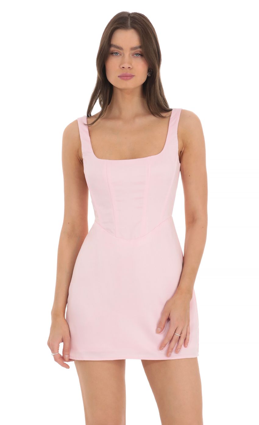 Picture Corset Bodycon Dress in Pink. Source: https://media-img.lucyinthesky.com/data/Mar24/850xAUTO/d38ca181-c4d7-437d-8368-920e5e16346b.jpg