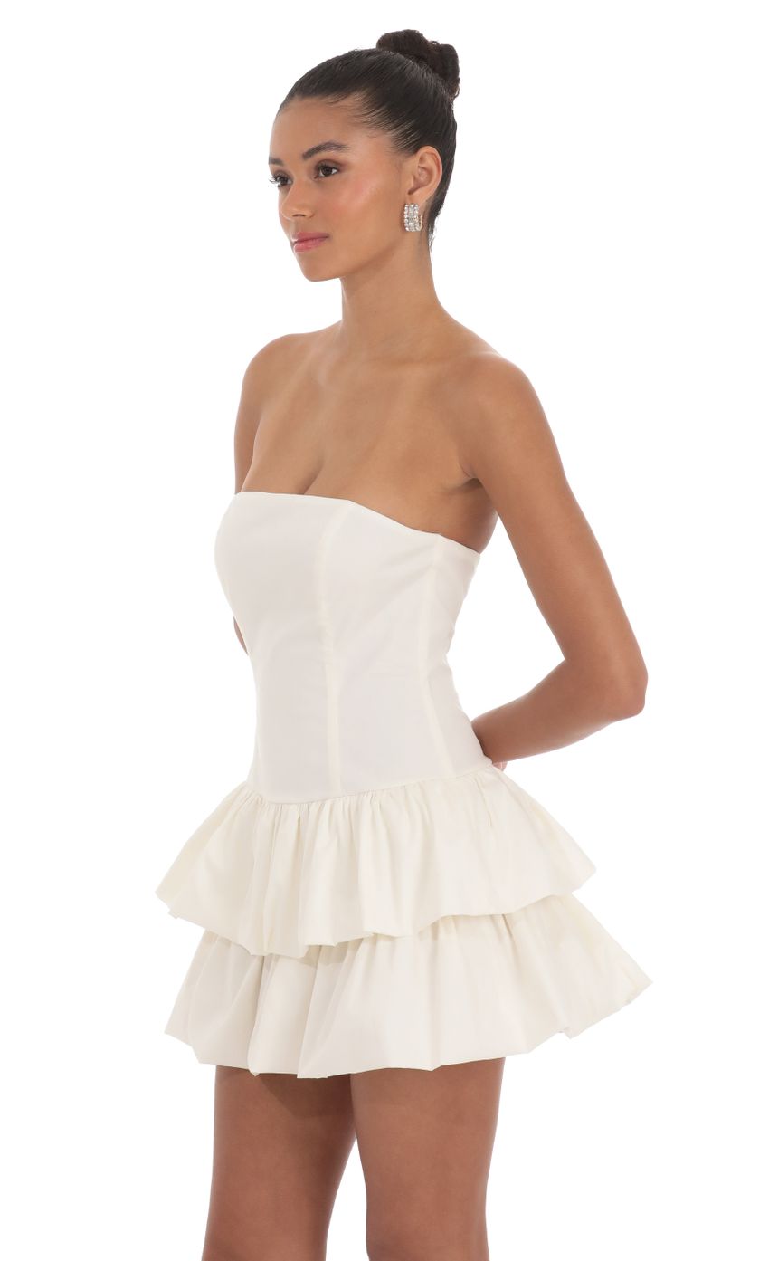 Picture Strapless Corset Bubble Dress in Ivory. Source: https://media-img.lucyinthesky.com/data/Mar24/850xAUTO/dcce34c2-ea0d-42ee-b190-bba843e18f22.jpg