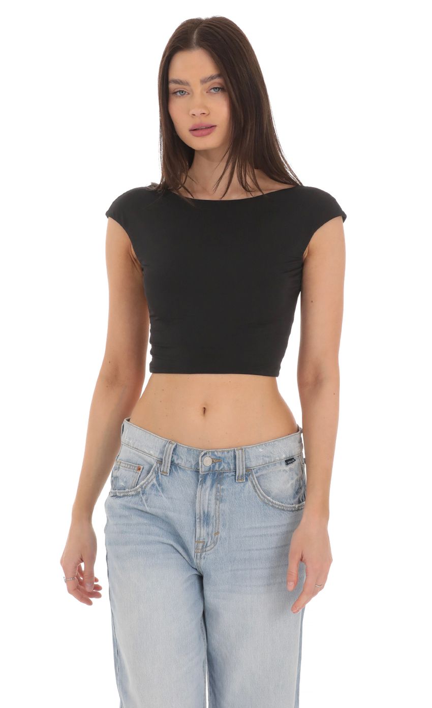 Picture Open Back Top in Black. Source: https://media-img.lucyinthesky.com/data/Mar24/850xAUTO/e253b039-c4bc-4790-bee5-9c6da0d49ecf.jpg