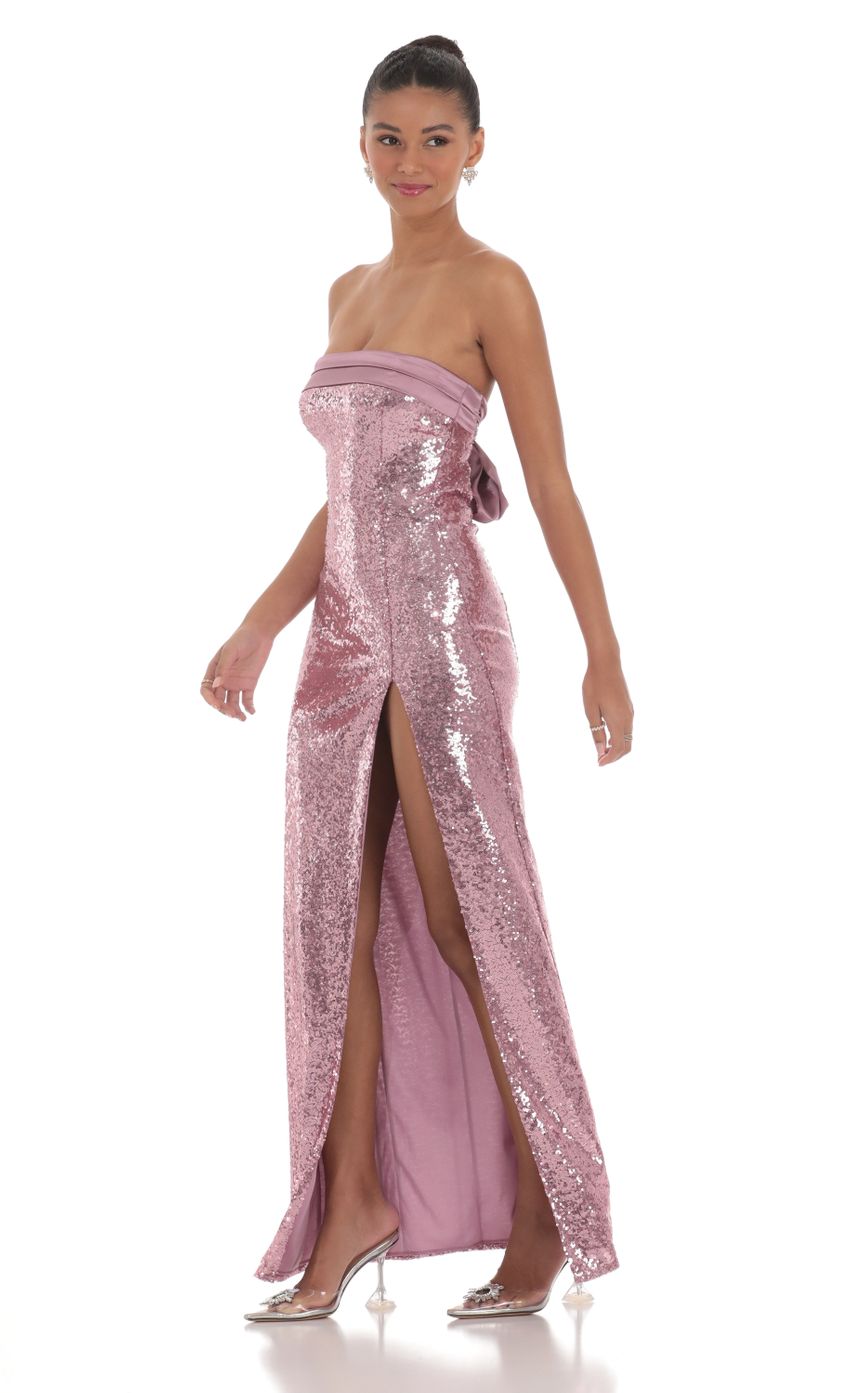 Picture Sequin Satin Back Tie Maxi Dress in Blush. Source: https://media-img.lucyinthesky.com/data/Mar24/850xAUTO/e45915a9-6f2a-4ec5-ba59-b389111ae5ca.jpg