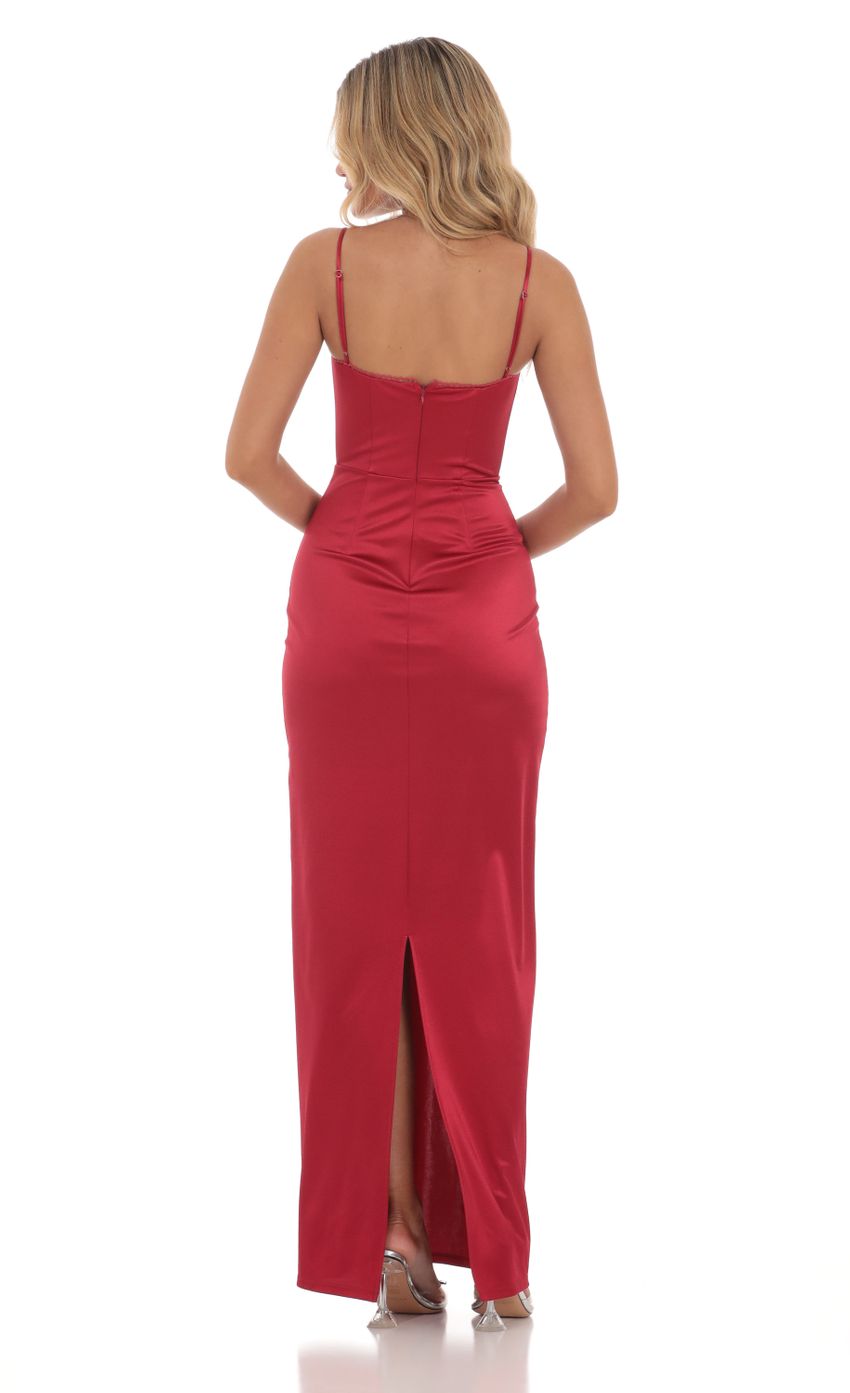 Picture Satin Bodycon Maxi Dress in Red. Source: https://media-img.lucyinthesky.com/data/Mar24/850xAUTO/e9ab5f02-7e85-4667-9b0f-8e9730a0fd00.jpg