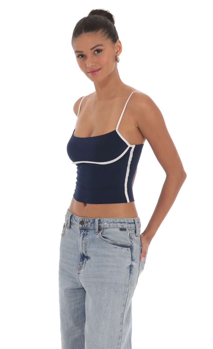 Picture Outline Crop Top in Navy. Source: https://media-img.lucyinthesky.com/data/Mar24/850xAUTO/ea01cd88-59fc-43ac-b773-23198c1d0358.jpg