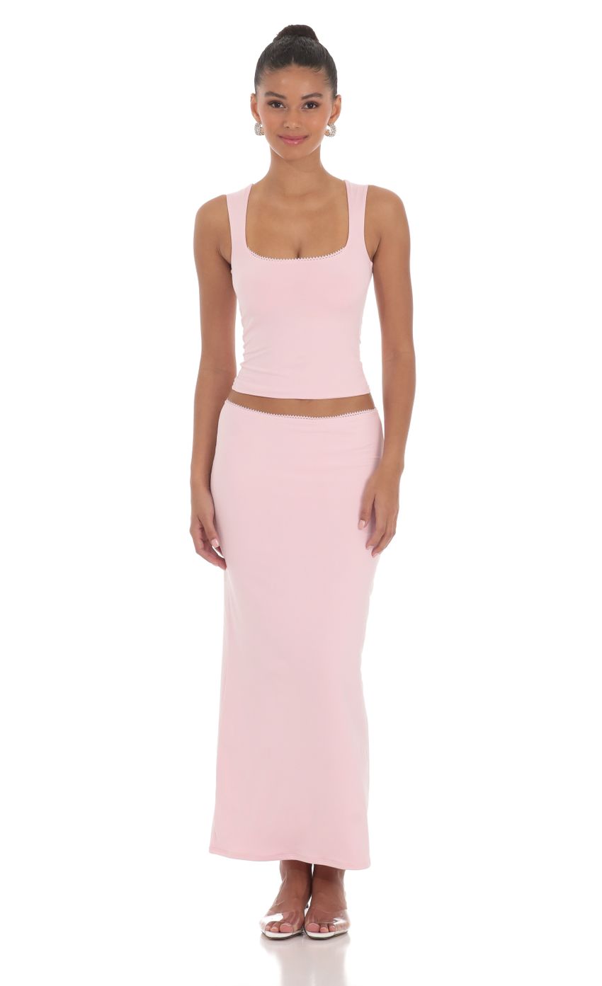 Picture Two Piece Maxi Skirt Set in Pink. Source: https://media-img.lucyinthesky.com/data/Mar24/850xAUTO/f2859473-fac7-4977-9463-6f6405f8c664.jpg