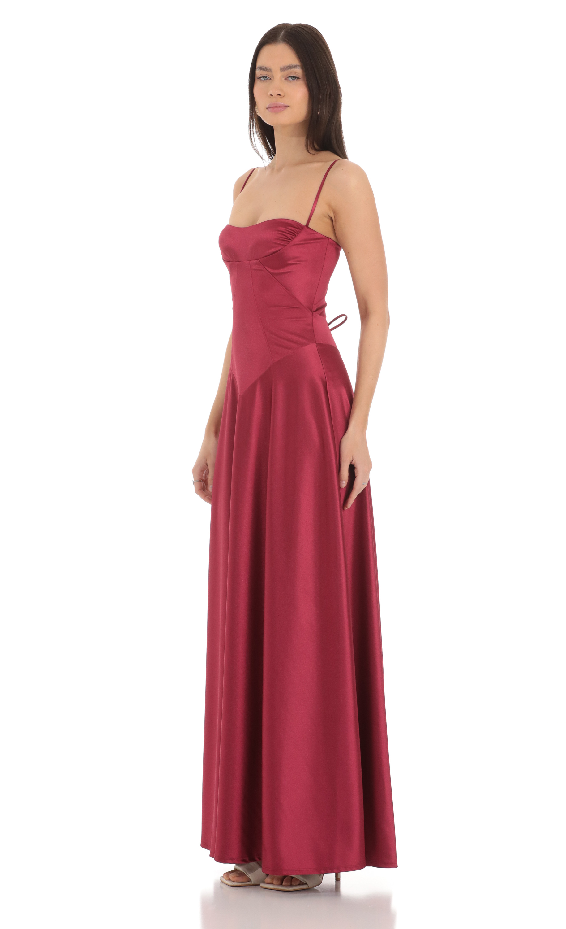 silk red dress Cute Bodycon Strapless Red Silk Satin Short Homecoming Dresses AB09120   Anniebride