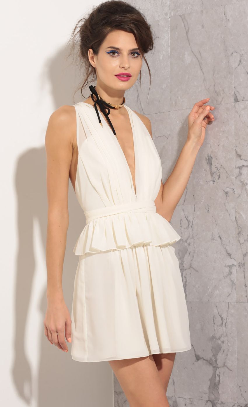 Picture Tiered Plunge Dress In White. Source: https://media-img.lucyinthesky.com/data/May16_1/850xAUTO/0Y5A0593.JPG
