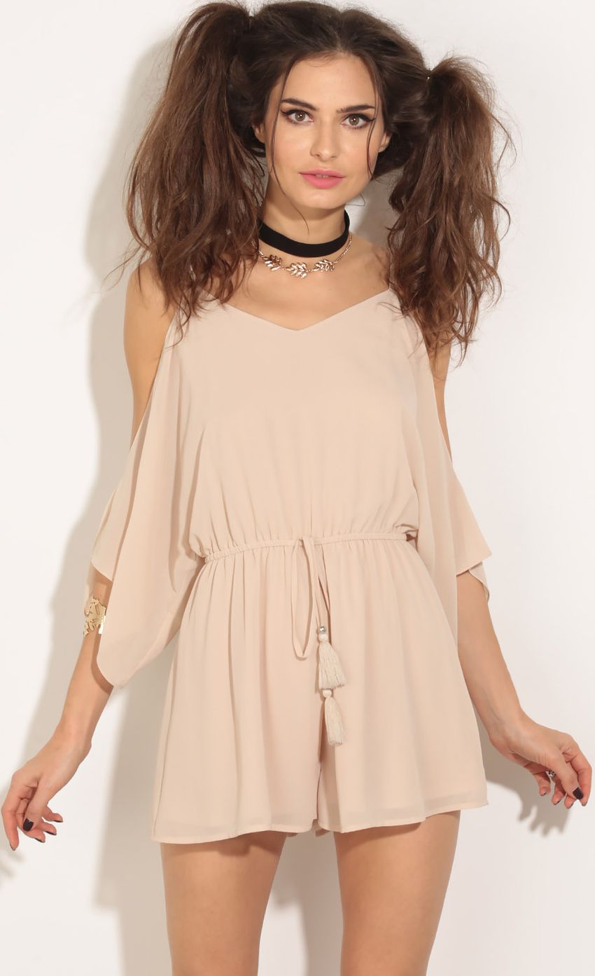 Picture Open Shoulder Romper In Beige. Source: https://media-img.lucyinthesky.com/data/May16_1/850xAUTO/0Y5A0832.JPG