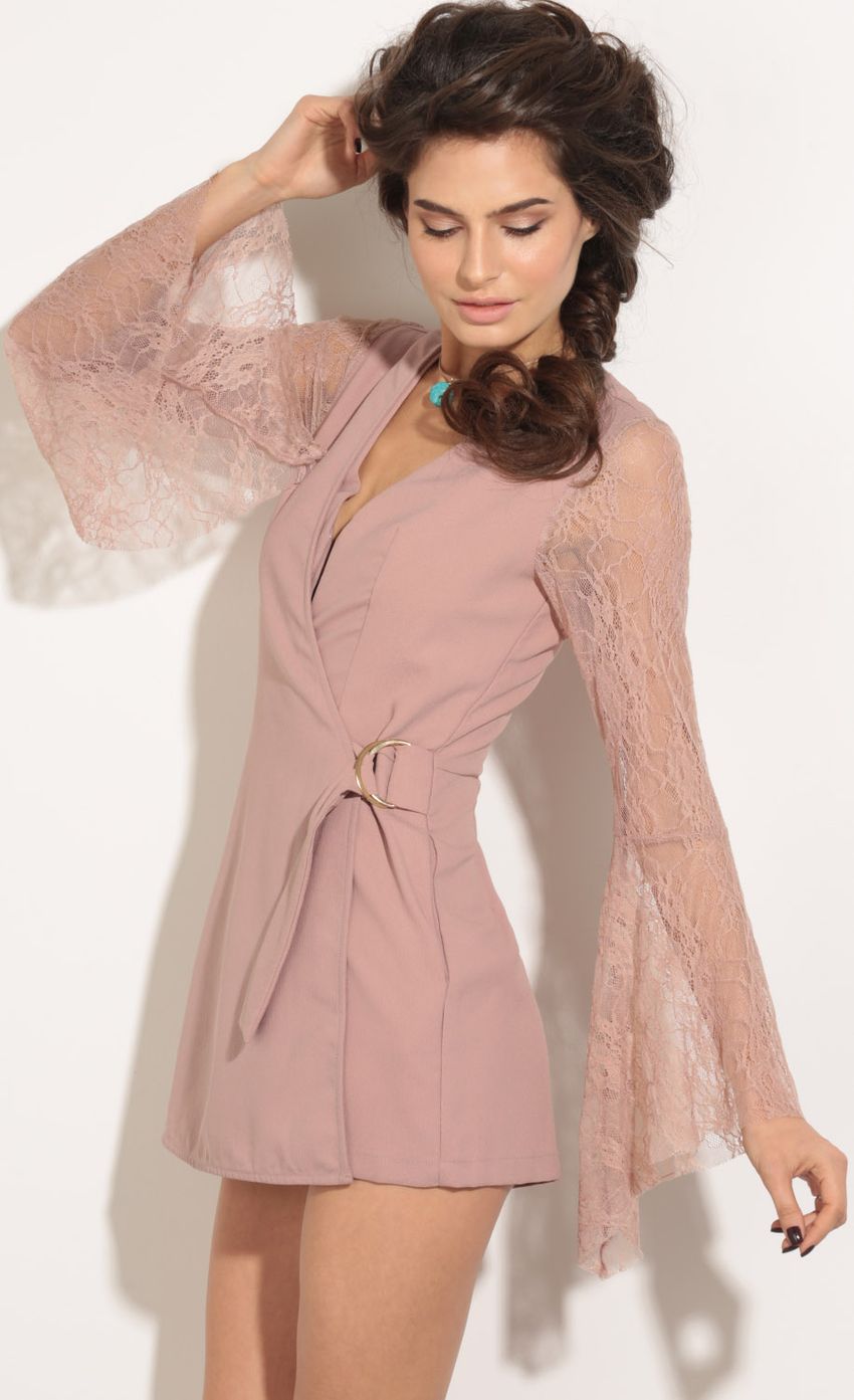 Picture Buckle And Lace Romper In Dusty Pink. Source: https://media-img.lucyinthesky.com/data/May16_1/850xAUTO/0Y5A6776.JPG