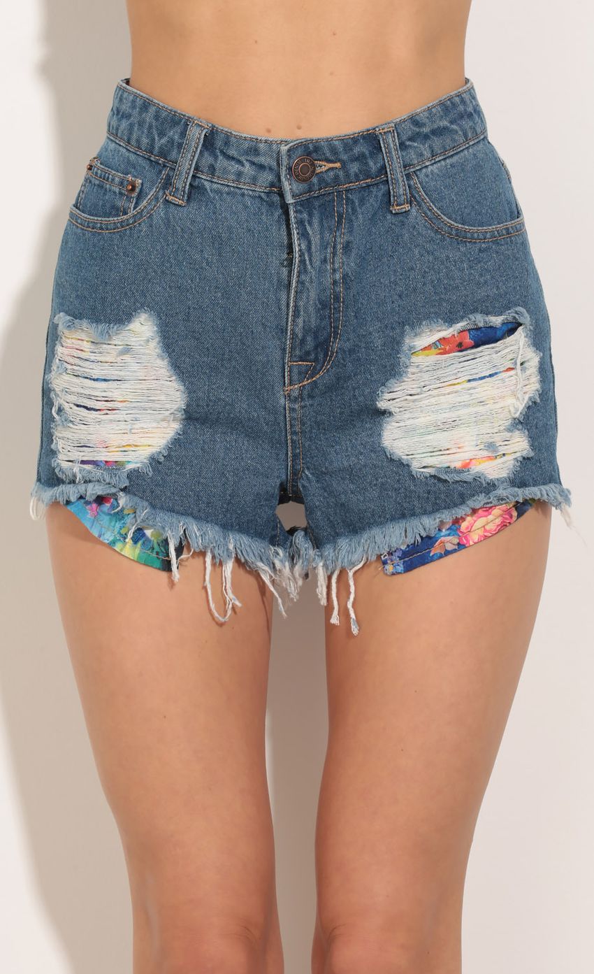 Picture Peek-A-Boo Floral And Denim Day Shorts. Source: https://media-img.lucyinthesky.com/data/May16_1/850xAUTO/0Y5A8280.JPG