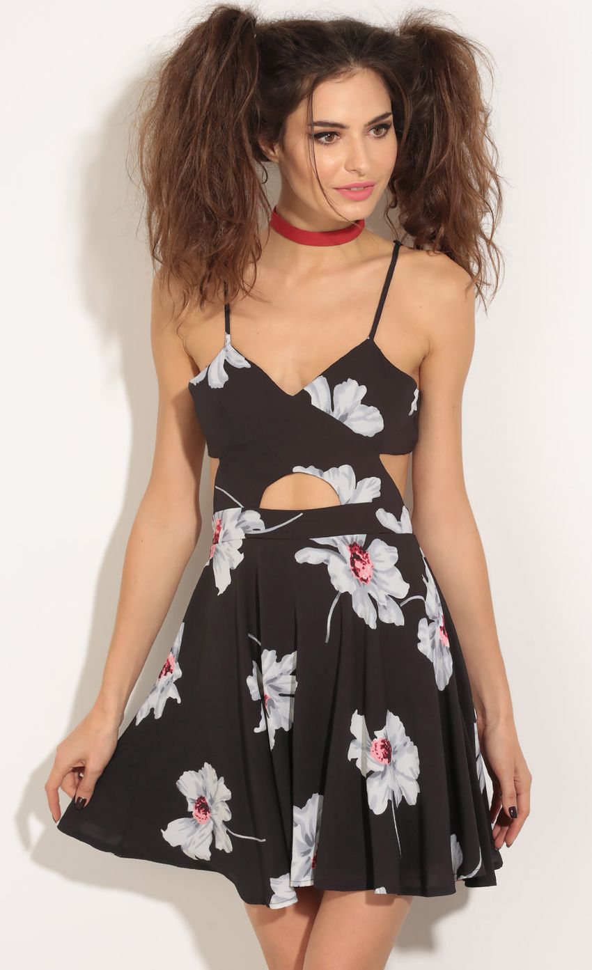 Picture Peek-A-Boo Floral Dress In Black. Source: https://media-img.lucyinthesky.com/data/May16_1/850xAUTO/0Y5A9865.JPG
