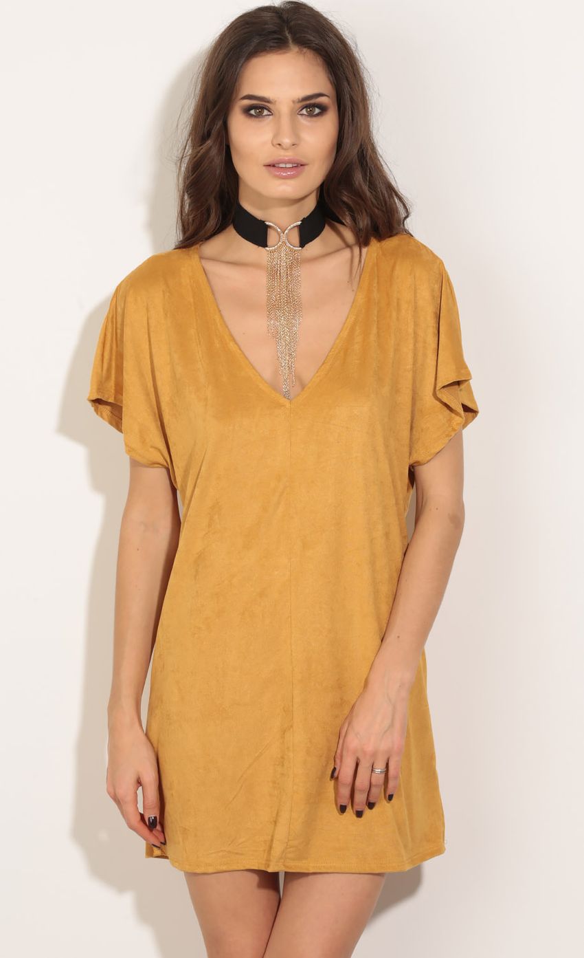 Picture Suede Day Dress In Mustard. Source: https://media-img.lucyinthesky.com/data/May16_2/850xAUTO/0Y5A0302.JPG