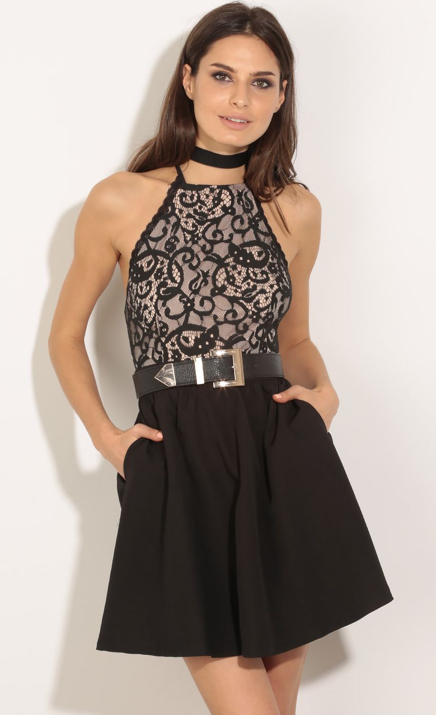 Picture Halter Lace Dress In Black. Source: https://media-img.lucyinthesky.com/data/May16_2/850xAUTO/0Y5A06461.JPG