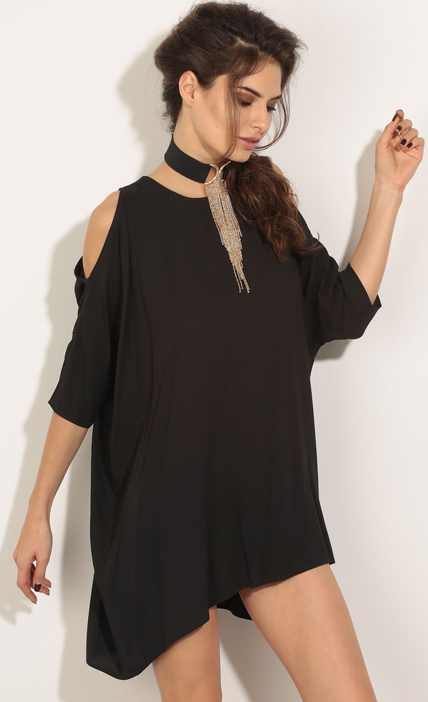 Picture Open Shoulder Dress In Black. Source: https://media-img.lucyinthesky.com/data/May16_2/850xAUTO/0Y5A3843.JPG