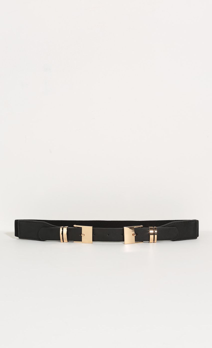 Picture Double Buckle Skinny Waist Belt In Gold. Source: https://media-img.lucyinthesky.com/data/May16_2/850xAUTO/0Y5A8631.JPG