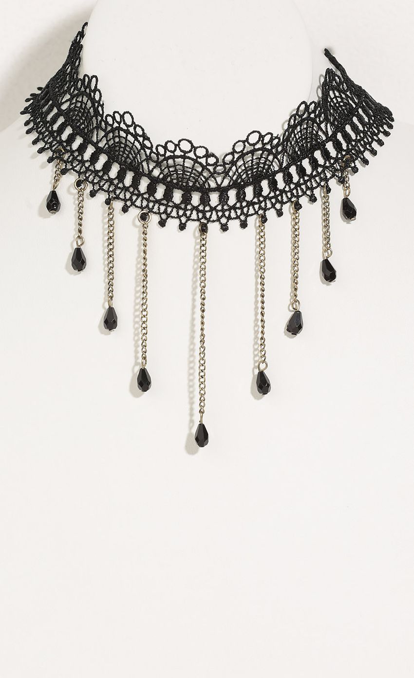 Picture Baroque Inspired Jewel Drop Choker In Black. Source: https://media-img.lucyinthesky.com/data/May16_2/850xAUTO/0Y5A8644.JPG
