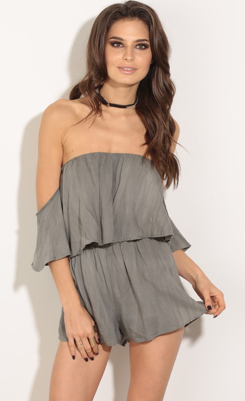 Picture Layered Romper In Grey. Source: https://media-img.lucyinthesky.com/data/May16_2/850xAUTO/0Y5A88721.JPG