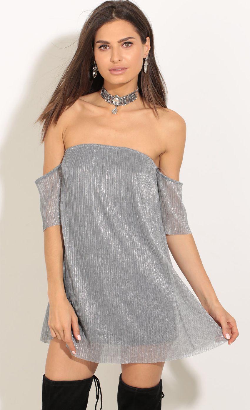 Picture Shimmer Shift Dress In Silver. Source: https://media-img.lucyinthesky.com/data/May17_2/850xAUTO/0Y5A5639.JPG