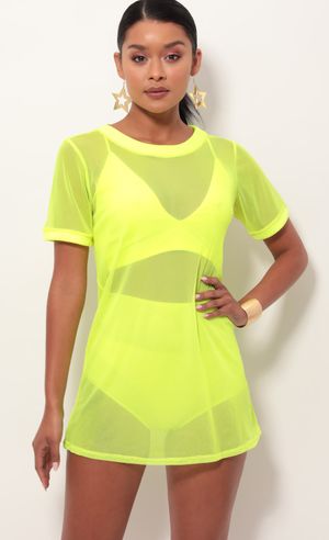 neon yellow cutout dress Neon Yellow Cut Out Suit Dress  IRHAZ