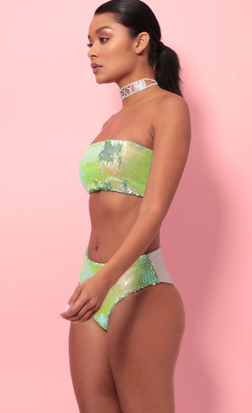 Picture Party Sequin Swim Set in Lime Green. Source: https://media-img.lucyinthesky.com/data/May19_2/850xAUTO/781A0780.JPG