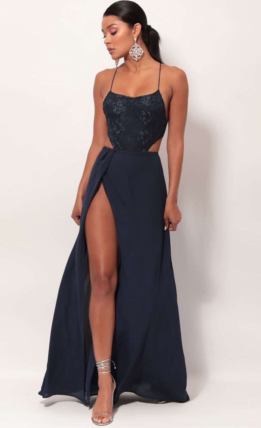 Picture Paris Floral Embroidered Maxi Dress in Navy. Source: https://media-img.lucyinthesky.com/data/May19_2/850xAUTO/781A1658.JPG