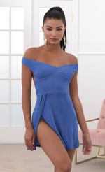 Picture Off Shoulder Dress in Royal Blue. Source: https://media-img.lucyinthesky.com/data/May20_2/150xAUTO/781A28901.JPG