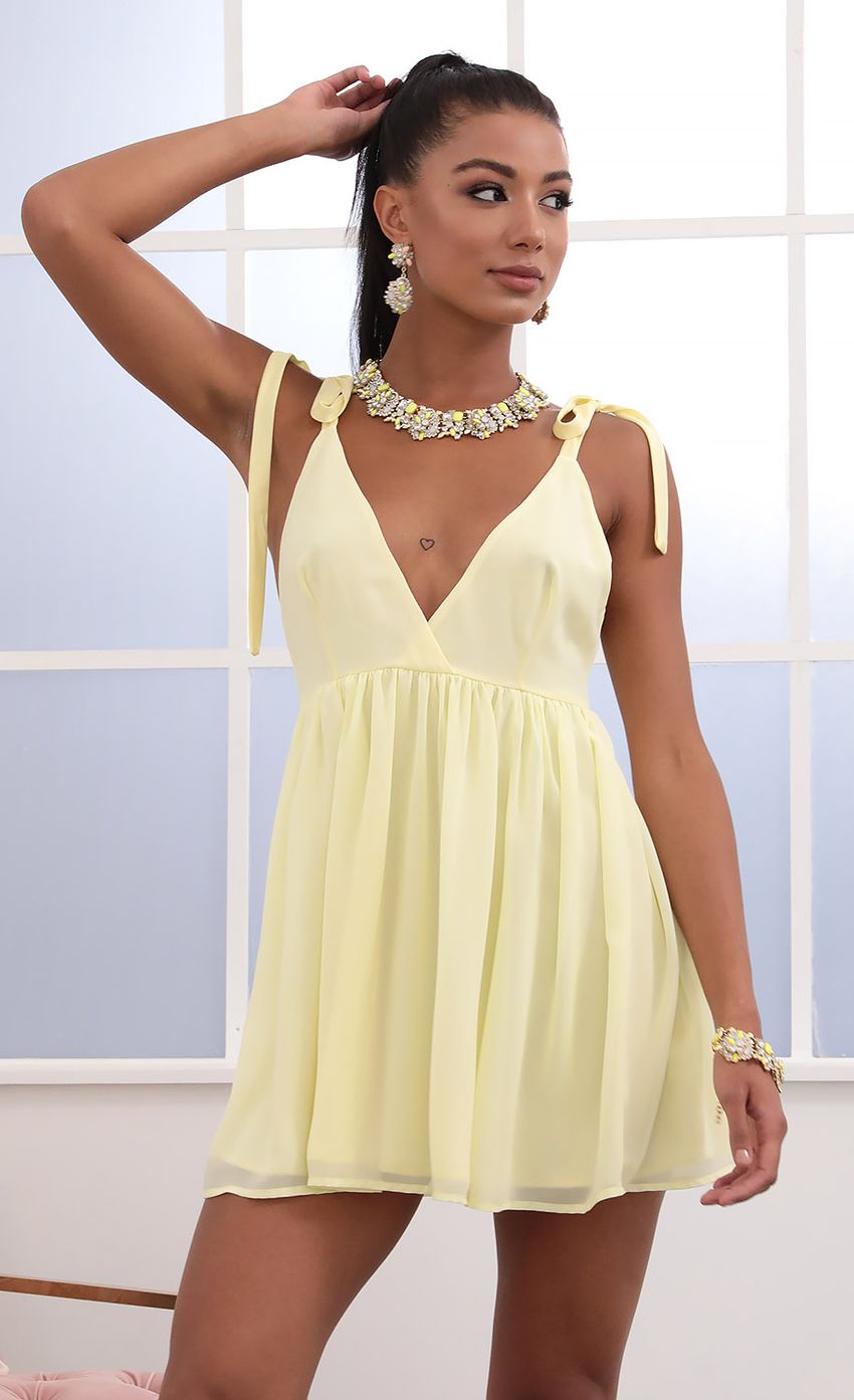 Picture Ties A-line Dress in Yellow. Source: https://media-img.lucyinthesky.com/data/May20_2/850xAUTO/781A5238.JPG