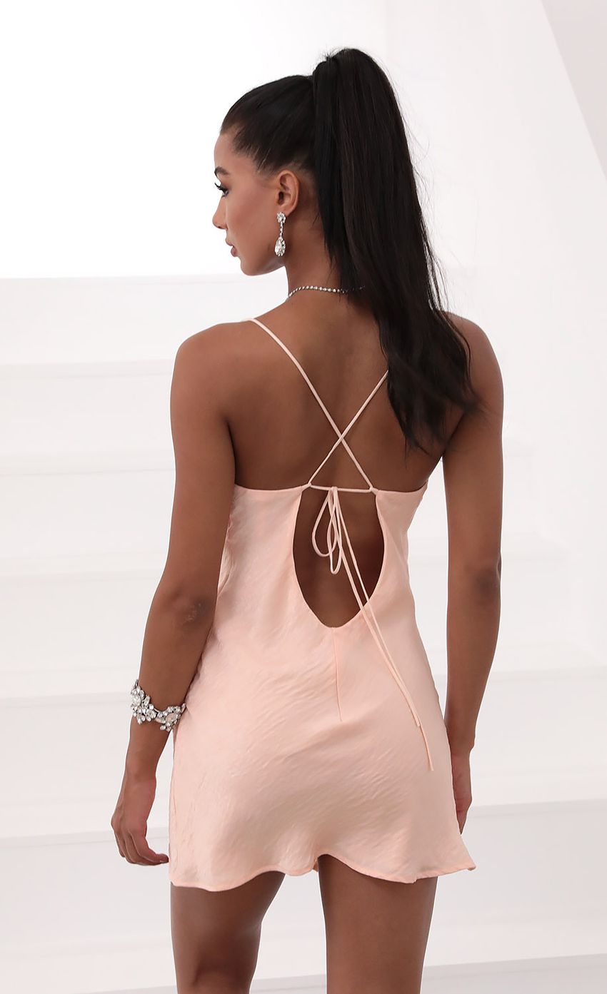 Picture Willow Satin Slit Cowl Dress in Light Pink. Source: https://media-img.lucyinthesky.com/data/May20_2/850xAUTO/781A6996.JPG