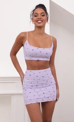 Picture Blaire Back Tie Crop top Set in Pink. Source: https://media-img.lucyinthesky.com/data/May21_1/150xAUTO/1V9A0972.JPG