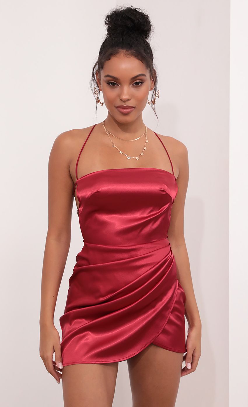 Picture Mini Satin Dress in Wine. Source: https://media-img.lucyinthesky.com/data/May21_1/850xAUTO/1V9A5755.JPG