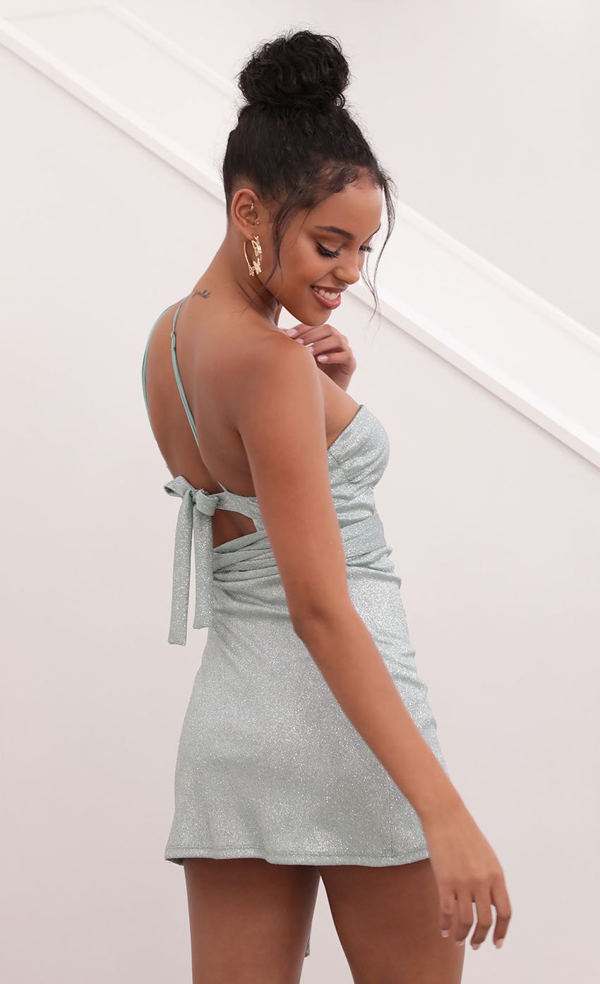 Picture One Shoulder Dress in Sparkling Aqua. Source: https://media-img.lucyinthesky.com/data/May21_1/850xAUTO/1V9A6035.JPG