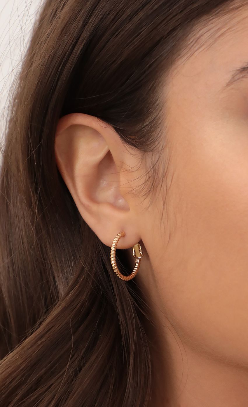 Picture Gold Twisted Small Hoops. Source: https://media-img.lucyinthesky.com/data/May21_1/850xAUTO/AT2A3970.JPG