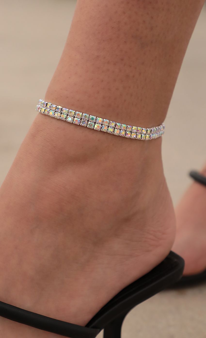 Picture Iridescent Two Row Rhinestone Anklet. Source: https://media-img.lucyinthesky.com/data/May21_1/850xAUTO/AT2A5777.JPG