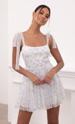 Picture Embroidered Blue Flower Mesh Dress in White. Source: https://media-img.lucyinthesky.com/data/May21_2/150xAUTO/1V9A3289.JPG