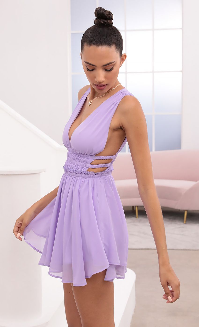 Picture Plunge A-Line Dress in Lavender. Source: https://media-img.lucyinthesky.com/data/May21_2/850xAUTO/1V9A0407.JPG