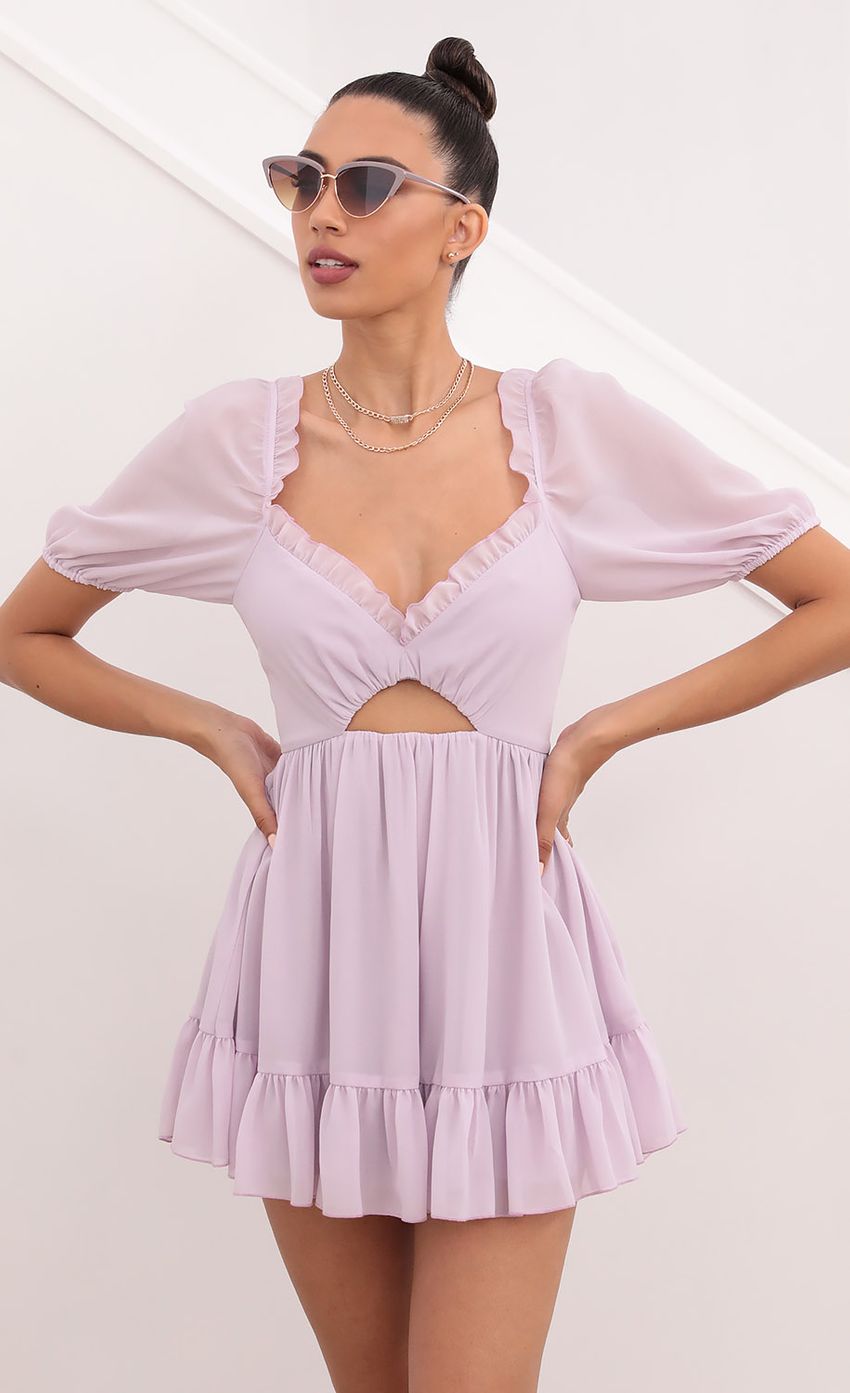 Picture Keyhole Cutout Dress in Lavender. Source: https://media-img.lucyinthesky.com/data/May21_2/850xAUTO/1V9A1610.JPG