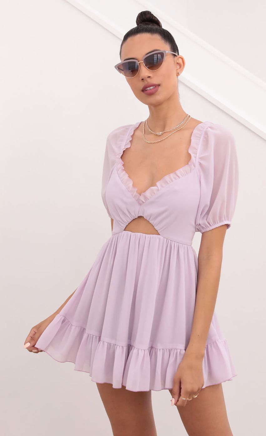 Picture Keyhole Cutout Dress in Lavender. Source: https://media-img.lucyinthesky.com/data/May21_2/850xAUTO/1V9A1621.JPG