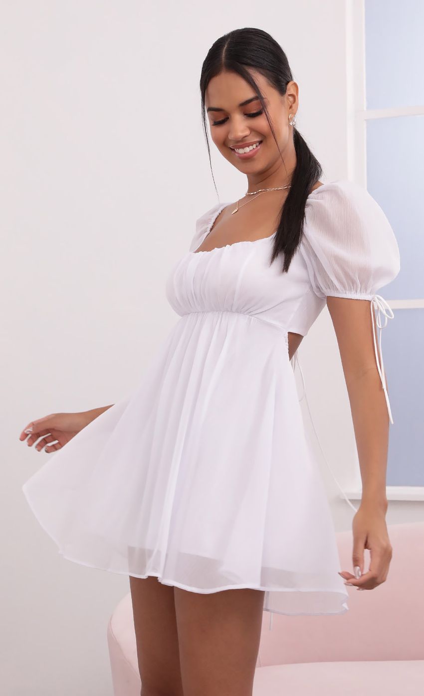 Picture Crinkle Chiffon Baby Doll Dress in White. Source: https://media-img.lucyinthesky.com/data/May21_2/850xAUTO/1V9A3908.JPG