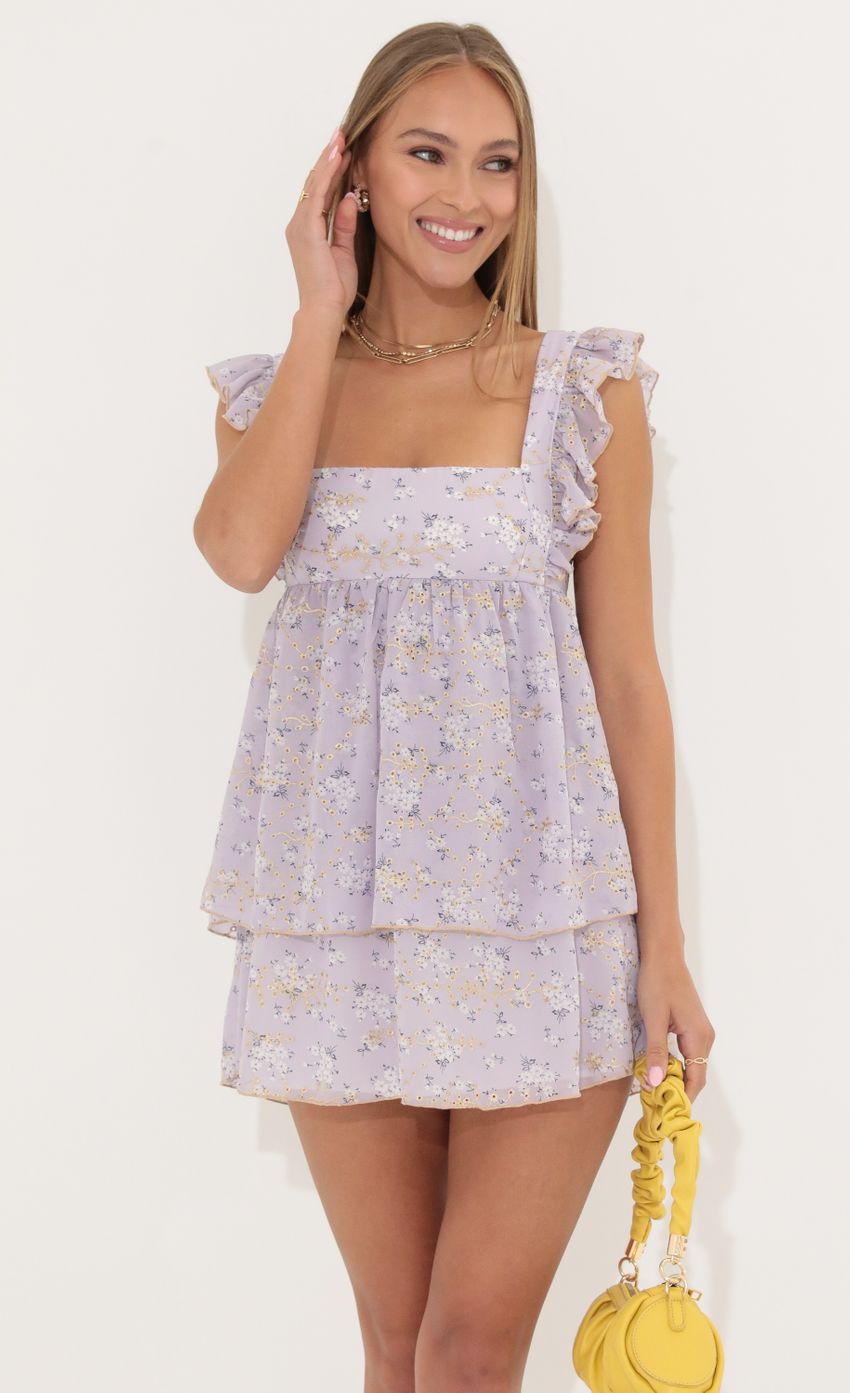 Picture Baby Doll Dress in Floral Purple. Source: https://media-img.lucyinthesky.com/data/May22_1/850xAUTO/1V9A0854.JPG