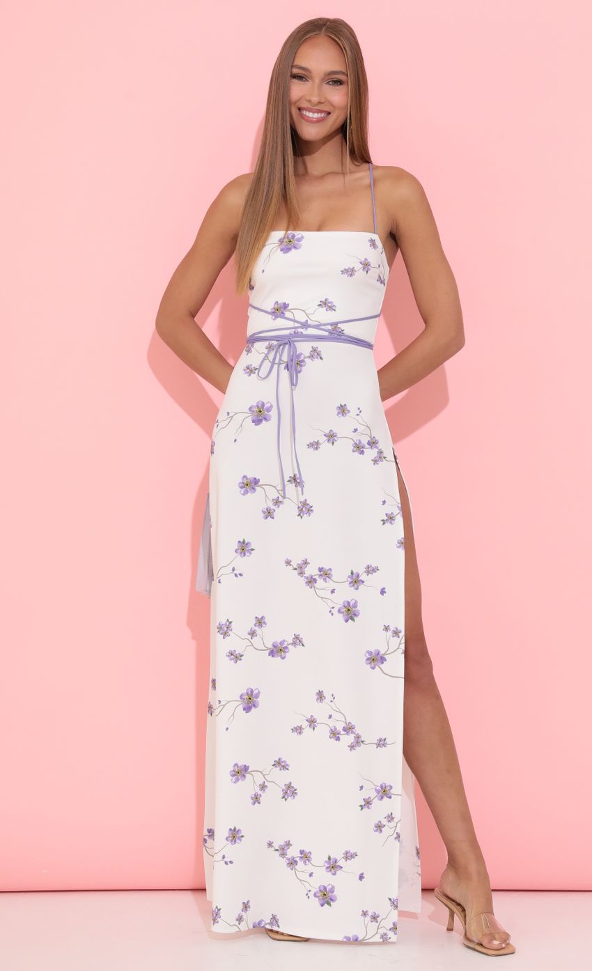 Picture Floral Crepe Maxi Dress in White. Source: https://media-img.lucyinthesky.com/data/May22_2/850xAUTO/1V9A0838.JPG