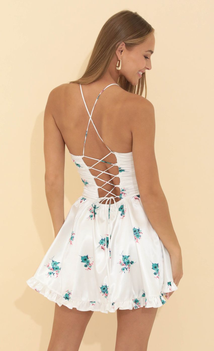 Picture Floral Corset Satin Dress in White. Source: https://media-img.lucyinthesky.com/data/May22_2/850xAUTO/1V9A4697.JPG