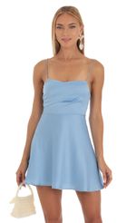 Picture A-Line Mini Dress in Ice Blue. Source: https://media-img.lucyinthesky.com/data/May23/150xAUTO/295d1650-3e57-43ff-811a-c2c8e8a31f44.jpg