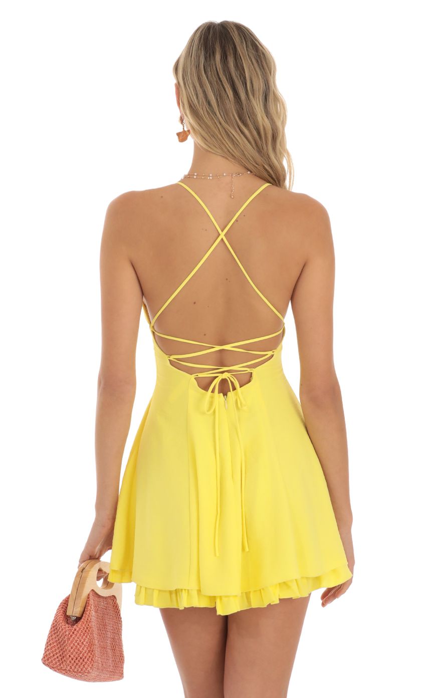 Picture Flare Dress in Yellow. Source: https://media-img.lucyinthesky.com/data/May23/850xAUTO/062e0b66-7ba9-4784-8157-cdc10235e65d.jpg