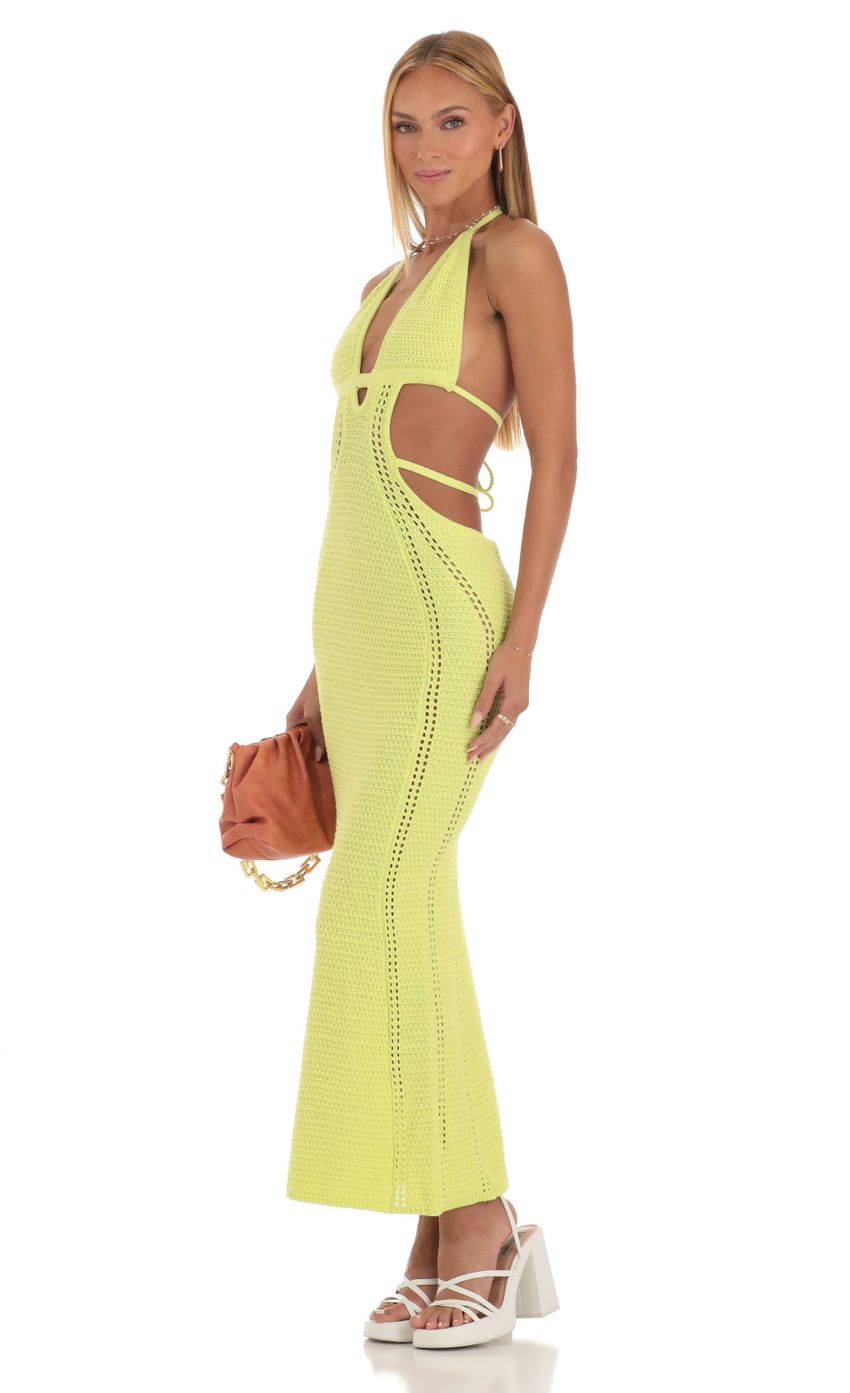 Picture Crochet Cut-Out Dress in Neon Yellow. Source: https://media-img.lucyinthesky.com/data/May23/850xAUTO/109ab3bc-c3e8-4d12-8fe7-432ea095c135.jpg