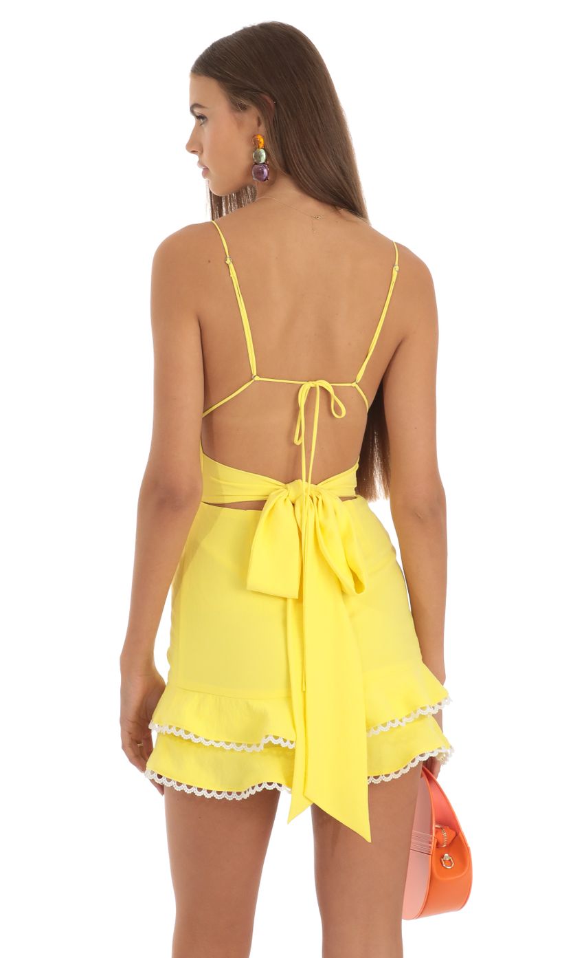 Picture Double Ruffle Dress in Yellow. Source: https://media-img.lucyinthesky.com/data/May23/850xAUTO/1bbf015e-a9c6-4418-aa88-7dcf73232a34.jpg