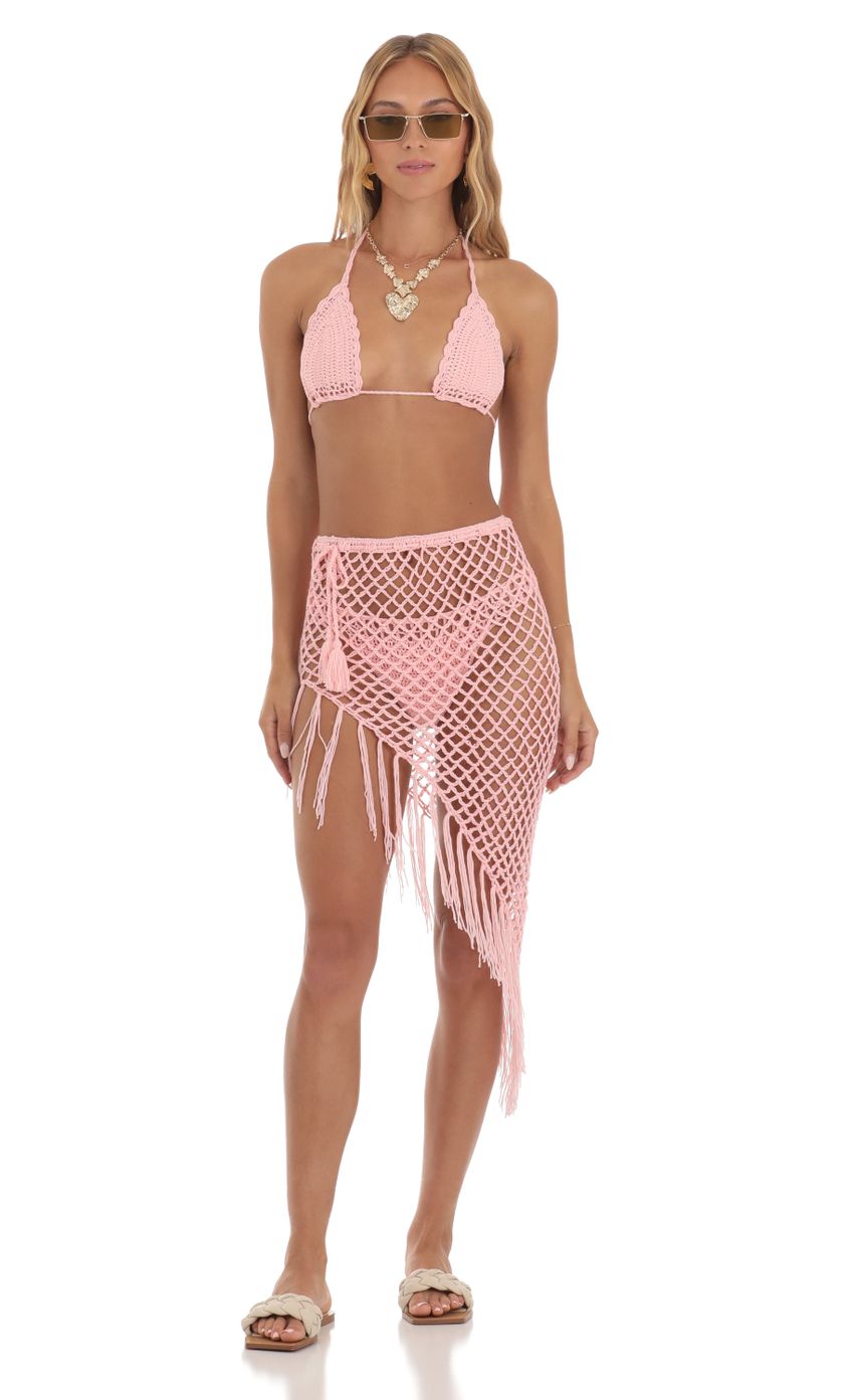 Picture Crochet Three Piece Set in Pink. Source: https://media-img.lucyinthesky.com/data/May23/850xAUTO/4cde97a9-9214-452b-a94d-98913566d9cf.jpg