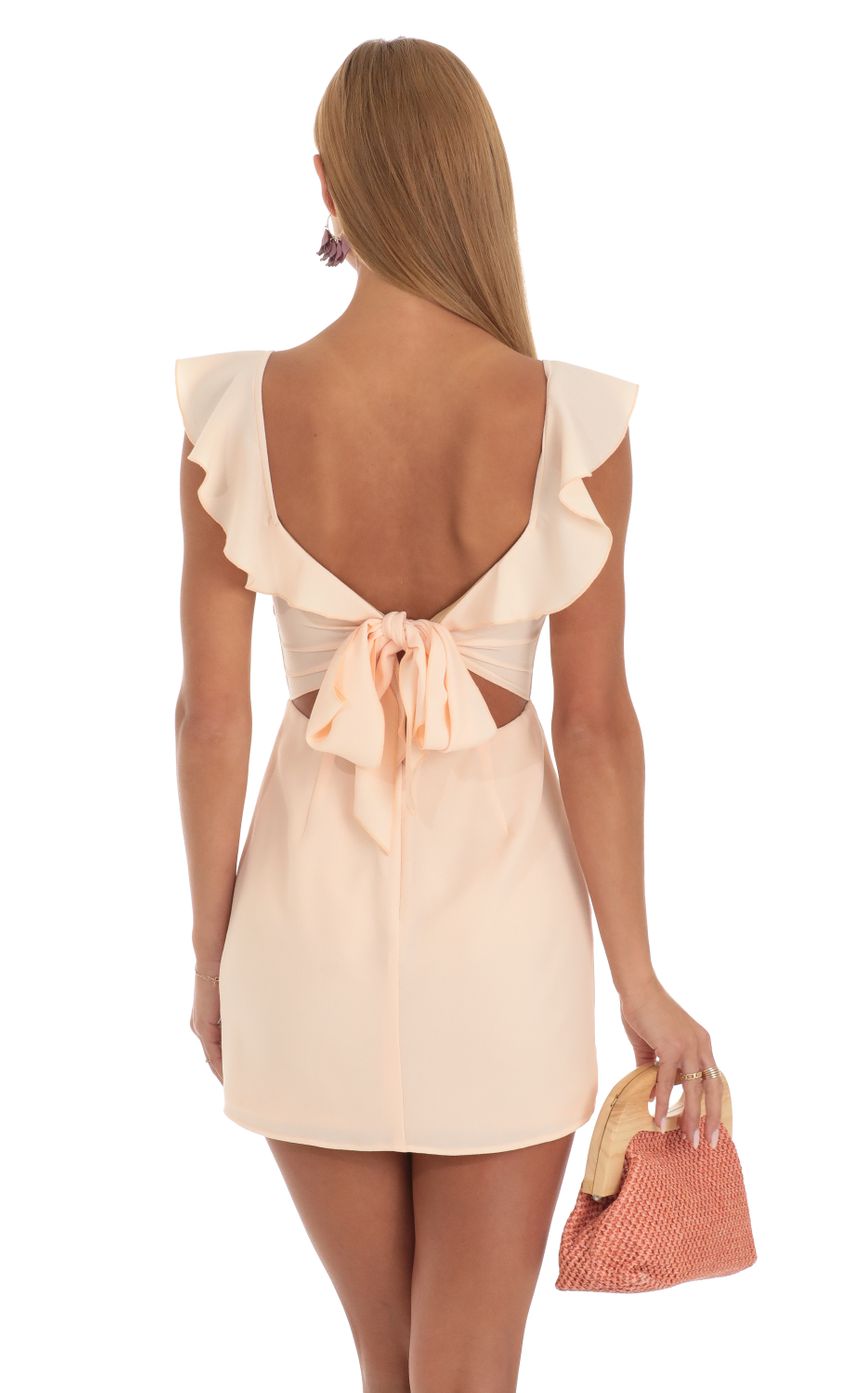 Picture Crepe Corset Dress in Peach. Source: https://media-img.lucyinthesky.com/data/May23/850xAUTO/4cf85a8e-13b8-4c02-8dd3-aa5f90c54203.jpg