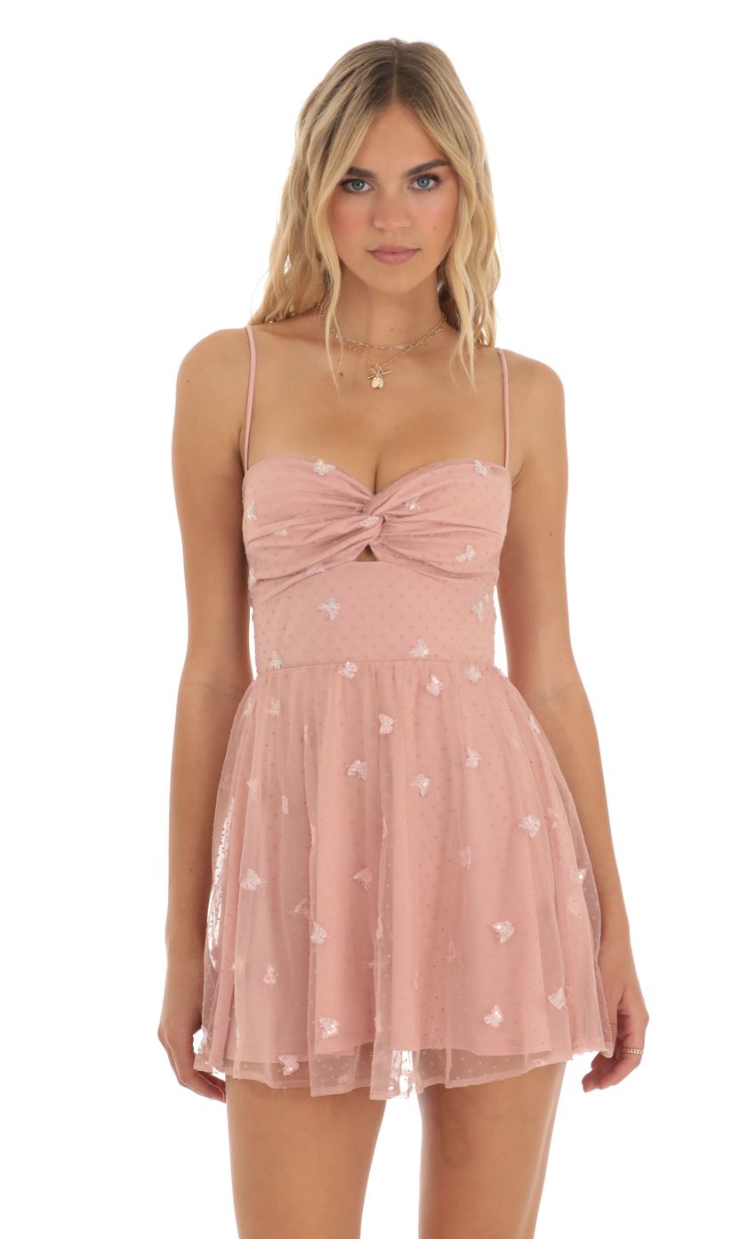Picture Butterfly Dotted Dress in Pink. Source: https://media-img.lucyinthesky.com/data/May23/850xAUTO/6b5a52df-25f6-42e6-b7ea-5ec1f38c1eb9.jpg